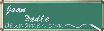 Joan Wadle Visitenkarte